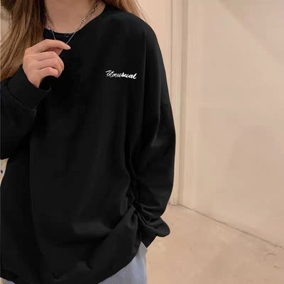 Femme Oversized Graphic Langarm T-Shirt Heidi-Mode