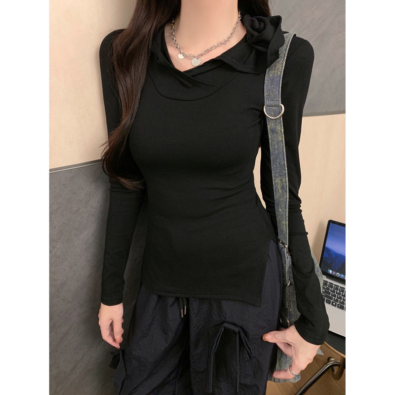 Femme Langarm-Cowl-Neck-Top Heidi-Mode