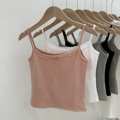 Femme Spitzenbesetztes Camisole Tanktop Heidi-Mode