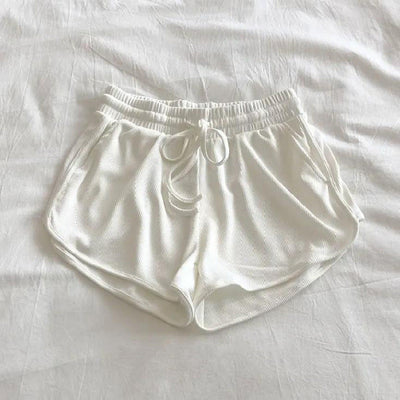 Femme Hochbundige Waffelstrick Lounge Shorts Heidi-Mode