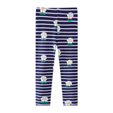 Mädchen Leggings mit floralem und gestreiftem Design Drune in Creme
