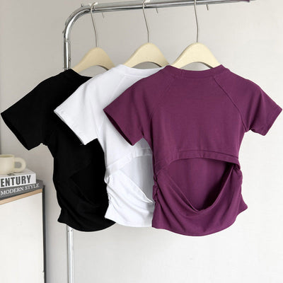 Femme Split-Back Freizeit T-Shirt Heidi-Mode