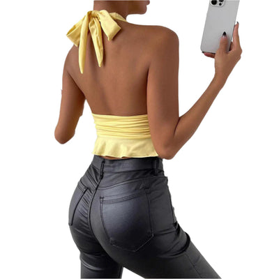 Dorthea - Dyb V-Ausschnitt Halter Wickeloberteil