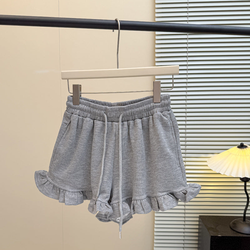 Femme Rüschensaum Lounge Shorts Heidi-Mode