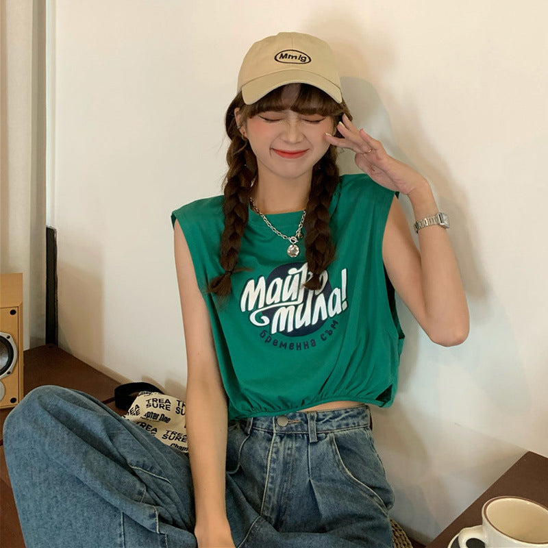 Femme Relaxed Fit Statement Grafik Tank Top Heidi-Mode