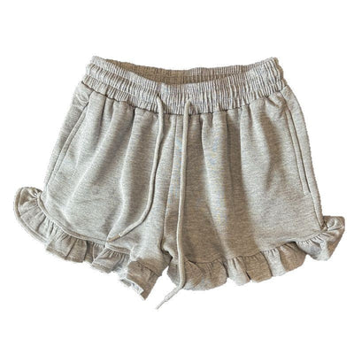 Damen Rüschensaum Freizeit Lounge Shorts Heidi-Mode