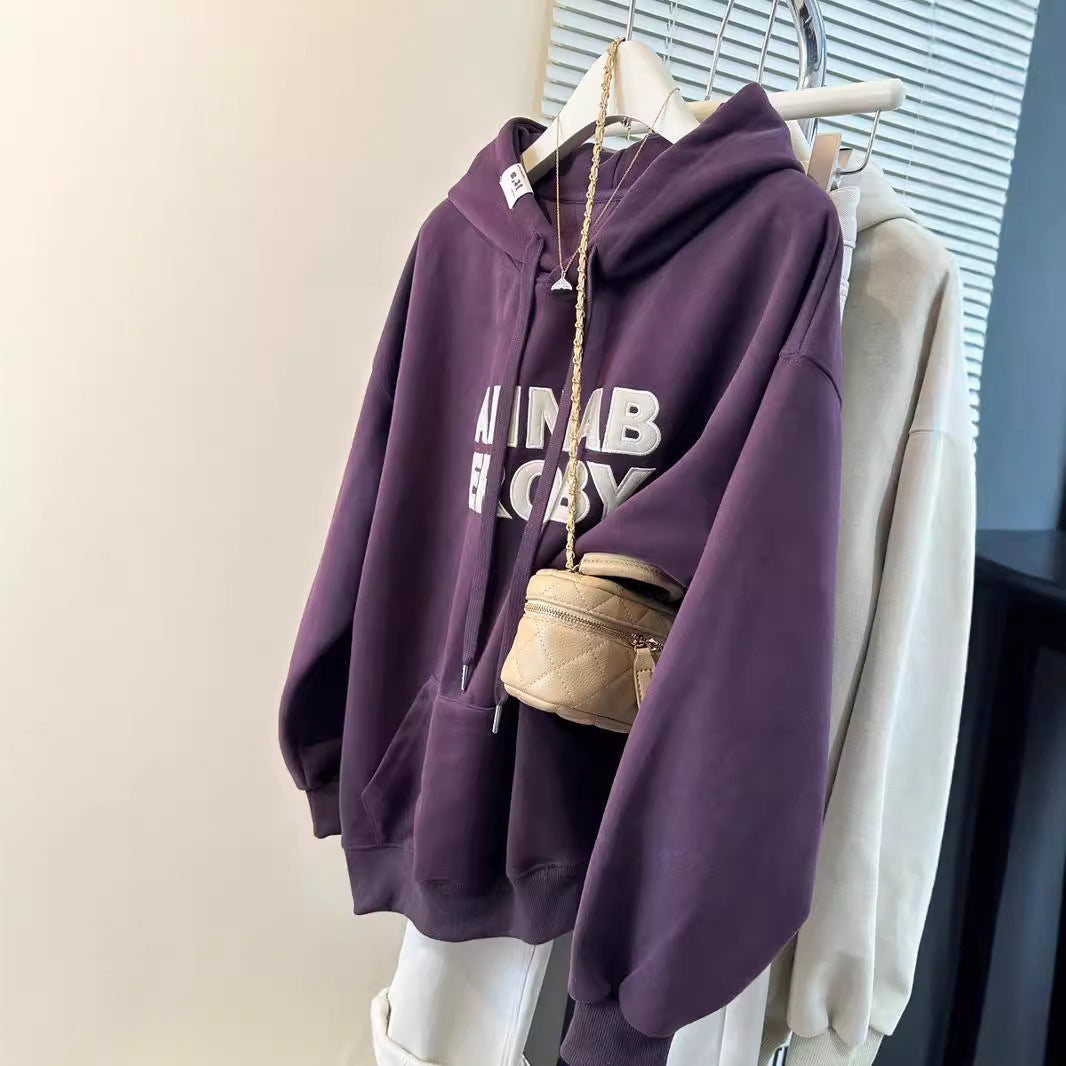 Femme Grafik Hoodie mit verziertem Kordelzug Heidi-Mode