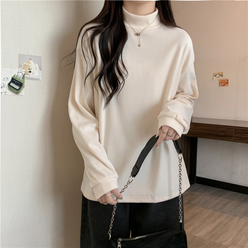 Femme Mock Neck Langarm-Top Heidi-Mode