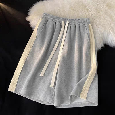 Femme Entspannt Passform Hochtaillierte Sportshorts mit Kordelzug Heidi-Mode