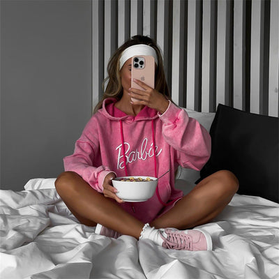 Heidi-Mode | American Retro Distressed und Gewaschen Barbie Sweatshirt