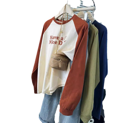 Femme Langarm-Graphic-Tee mit Smile-Design Heidi-Mode