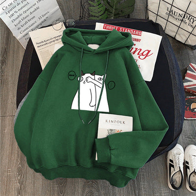 Femme Grafik Gedruckter Kapuzen-Sweatshirt Heidi-Mode