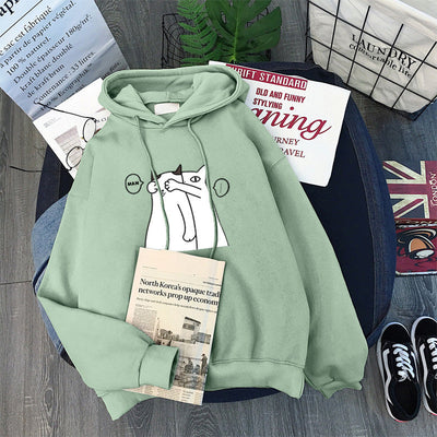 Femme Grafik Gedruckter Kapuzen-Sweatshirt Heidi-Mode