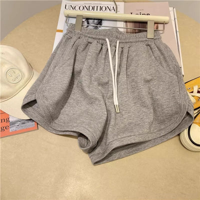 Femme Hoch geschnittene Sportliche Lounge Shorts mit verstellbarem Kordelzug Heidi-Mode