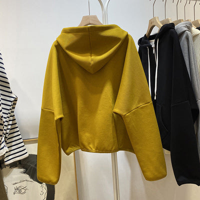 Femme Relaxed Fit Zip-Up Hoodie mit Übergroßen Taschen Heidi-Mode