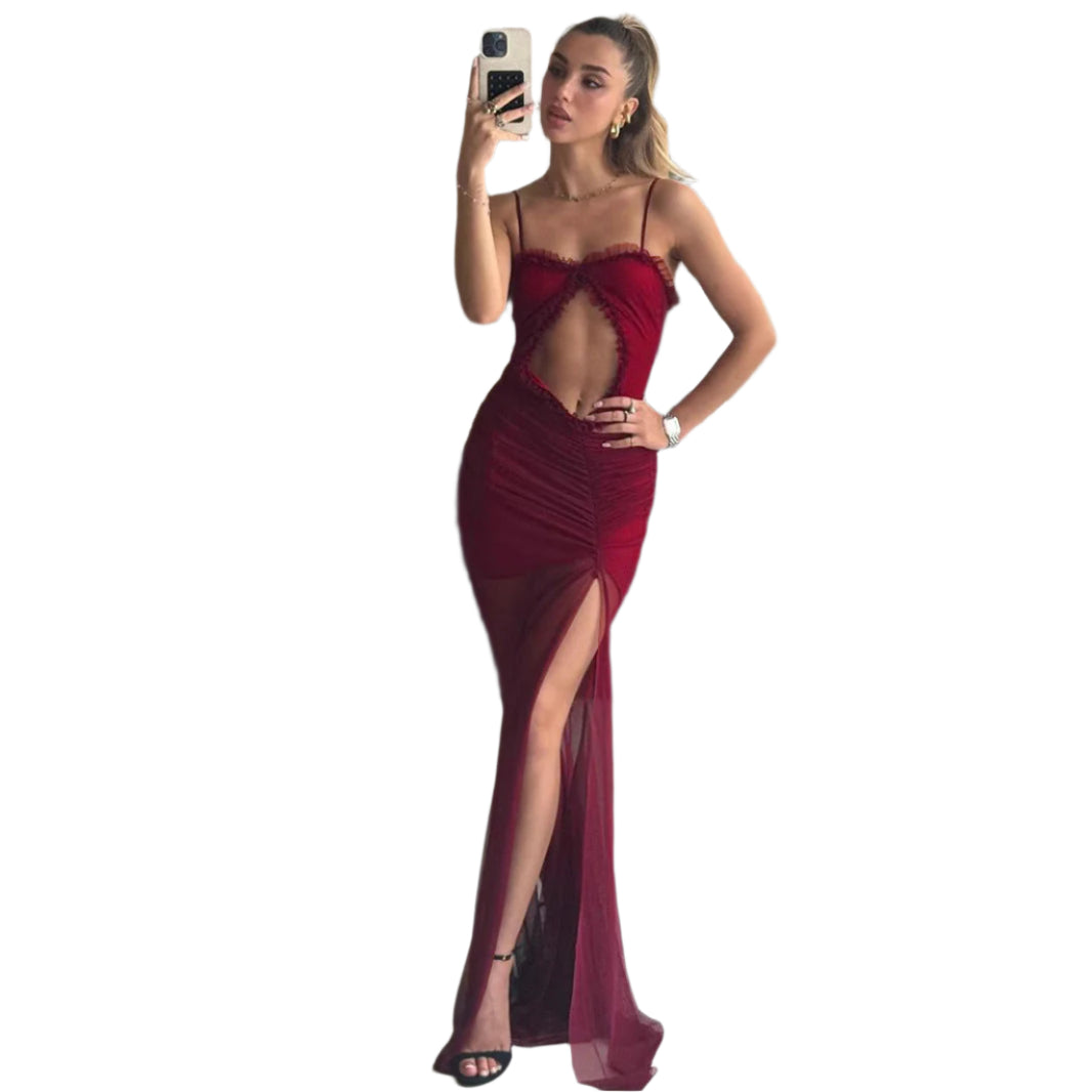 Ines - Sofistische Schlag-Maxikleid