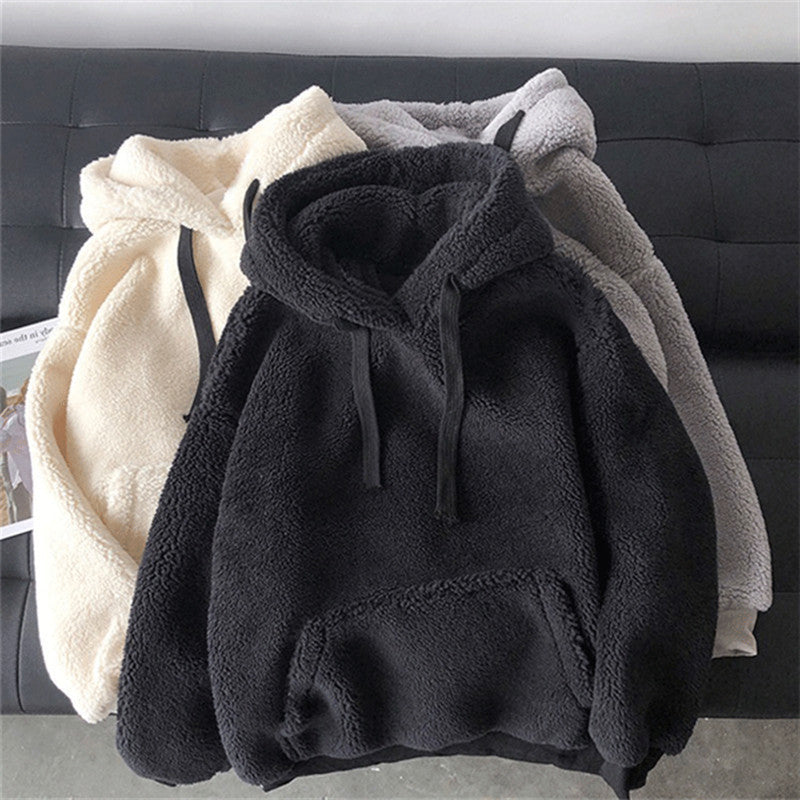 Femme Plüsch Fleece Kapuzenpullover Heidi-Mode