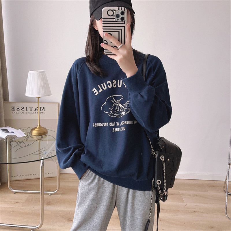 Femme Grafik Übergroße Sweatshirt mit Einzigartigem Druck Heidi-Mode