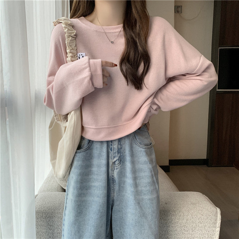 Femme Relaxed Fit Pullover Sweatshirt mit stilvollen Bündchenärmeln Heidi-Mode