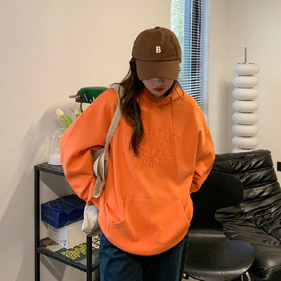 Damen Oversized Grafik Hoodie mit Fronttasche Heidi-Mode