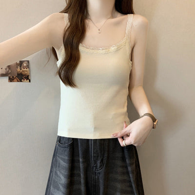 Femme Spitzenbesatz Camisole Top Heidi-Mode