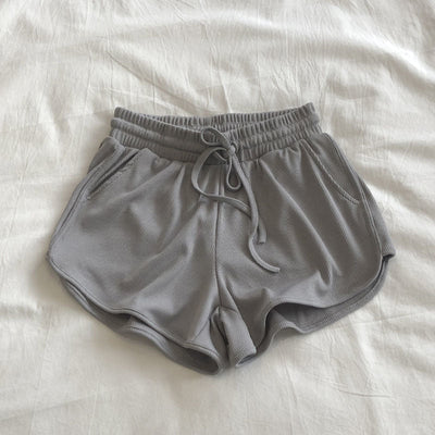 Femme Hochbundige Waffelstrick Lounge Shorts Heidi-Mode