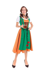 Damen nan traditionelles Dirndlkleid mit Schürze und geschnürtem Mieder Drune in Damen