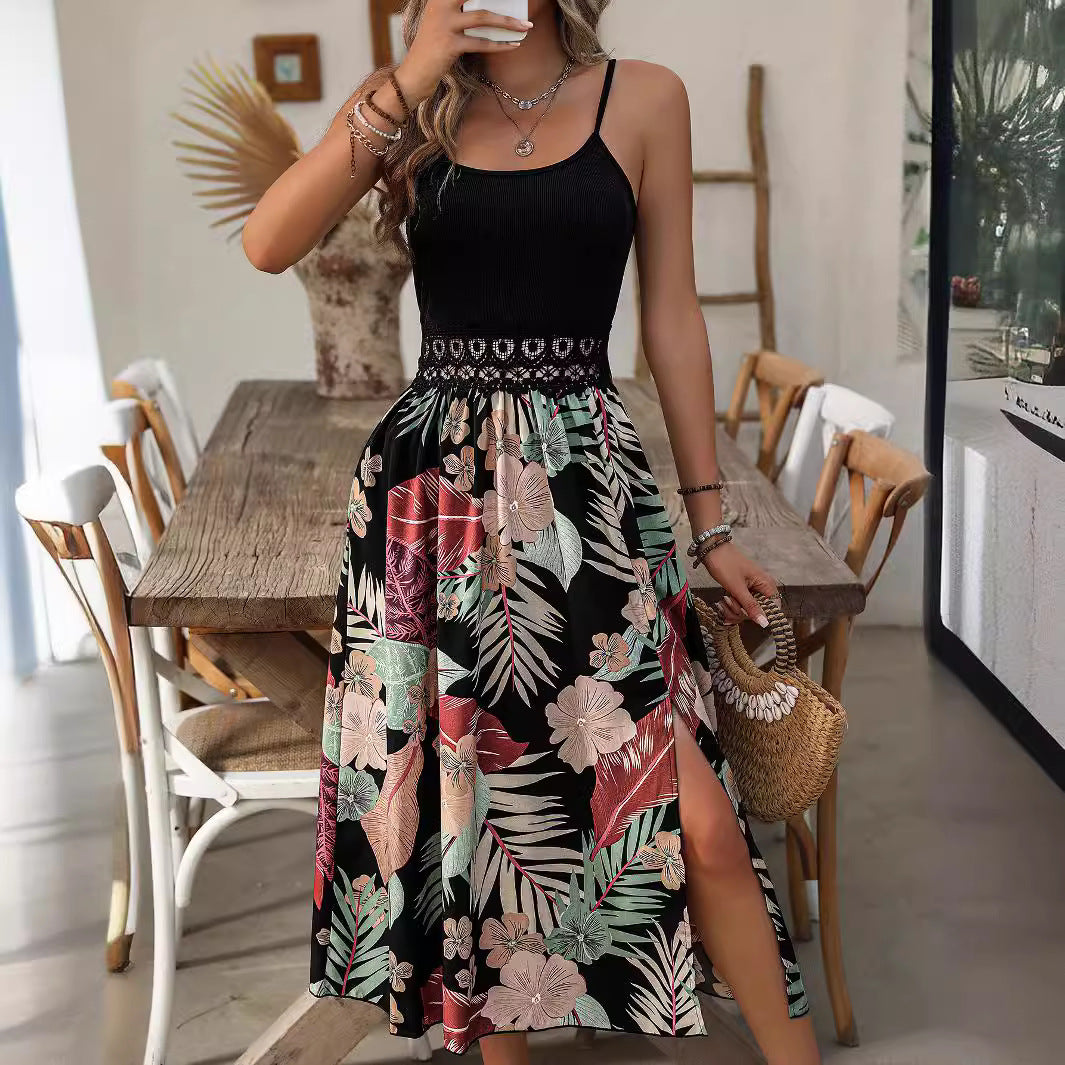 Olivia - Sommerbedrucktes Slinky-Kleid