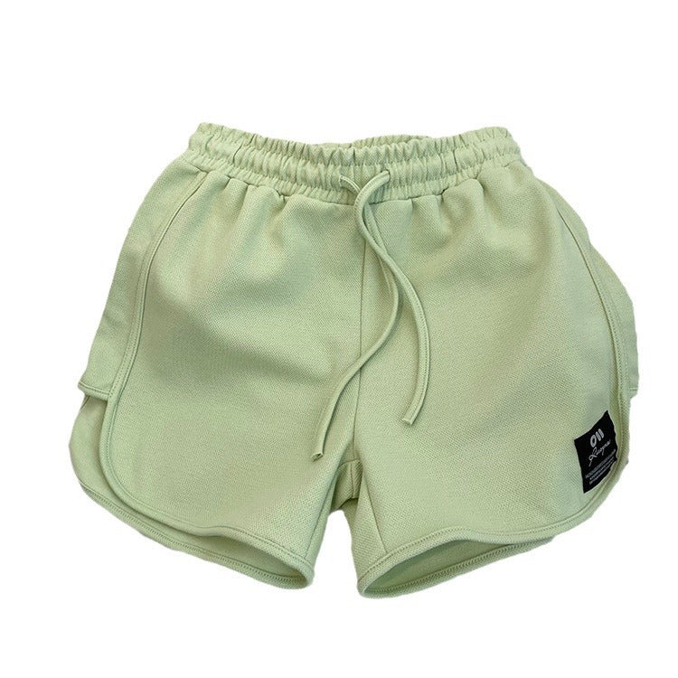 Femme Hochtaillierte Relaxed Fit Sport Shorts mit Kordelzug Heidi-Mode