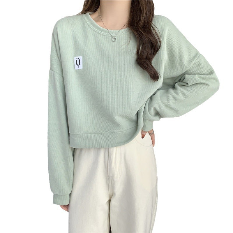 Femme Relaxed Fit Pullover Sweatshirt mit stilvollen Bündchenärmeln Heidi-Mode