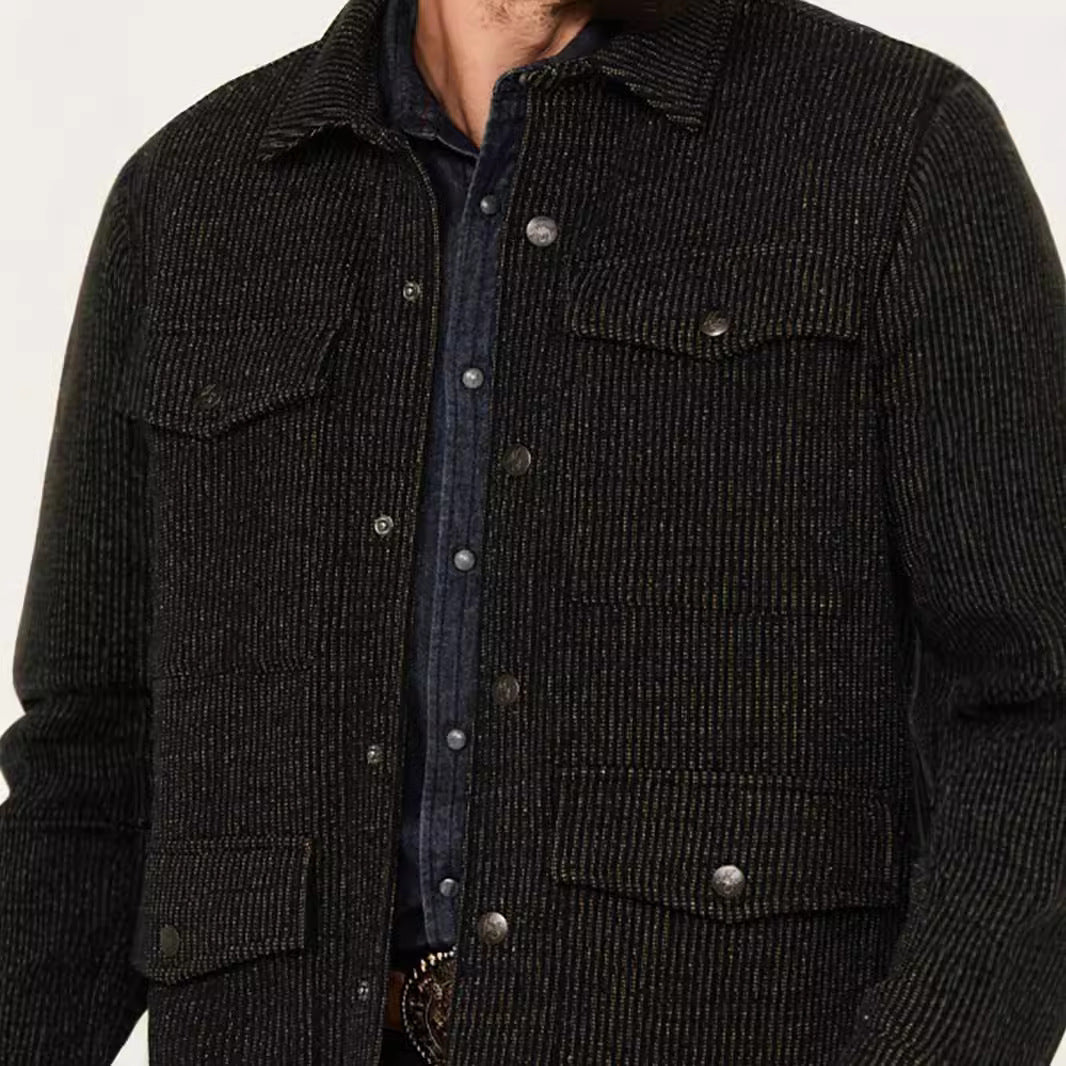 Herren strapazierfähige Utility-Jacke mit zwei großen Taschen Aliams