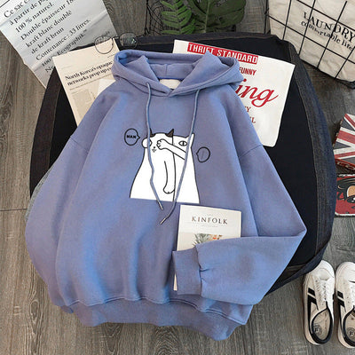 Femme Grafik Gedruckter Kapuzen-Sweatshirt Heidi-Mode