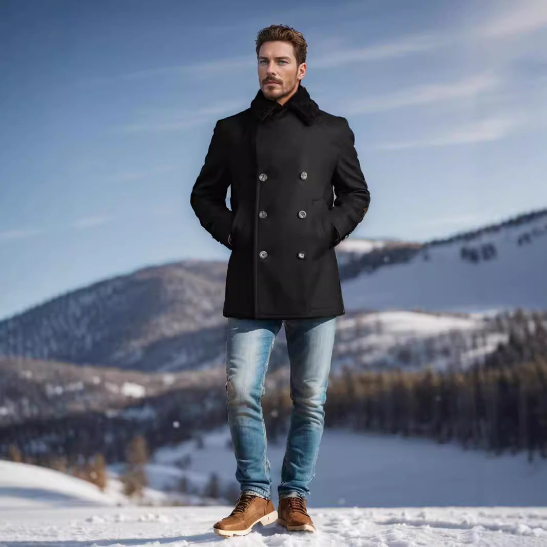 Herren eleganter Lammfell-Bomberjacke Aliams