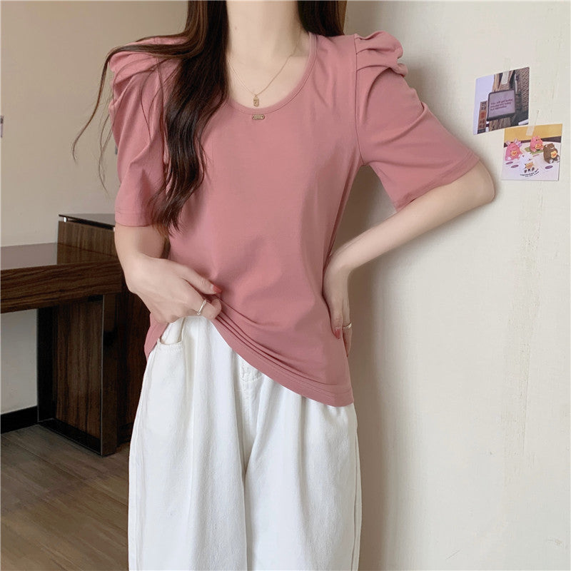 Damen Puffärmel Freizeitoberteil Heidi-Mode