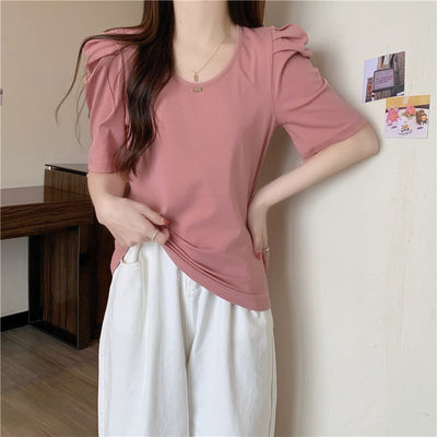 Damen Puffärmel Freizeitoberteil Heidi-Mode