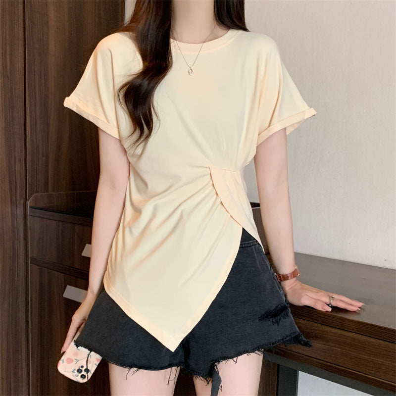 Femme Knoten-Detail Casual T-Shirt Heidi-Mode