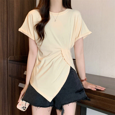 Femme Knoten-Detail Casual T-Shirt Heidi-Mode