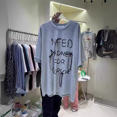 Femme Grafik Aussage T-Shirt Heidi-Mode