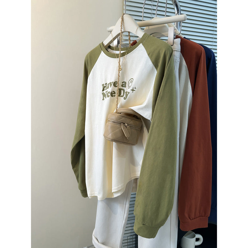 Femme Langarm-Graphic-Tee mit Smile-Design Heidi-Mode