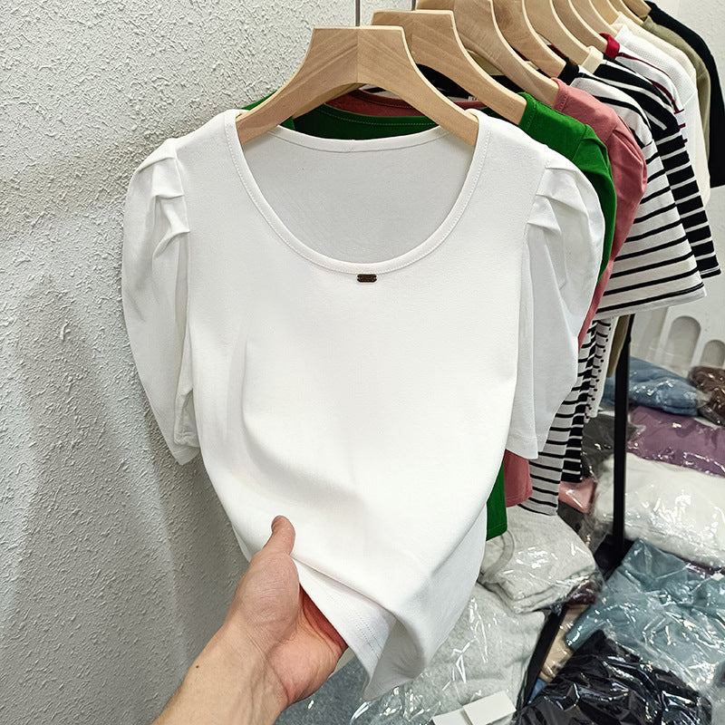 Damen Puffärmel Top Heidi-Mode