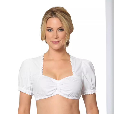 Damen Tracht Weiß Oktoberfest Dirndl Bluse