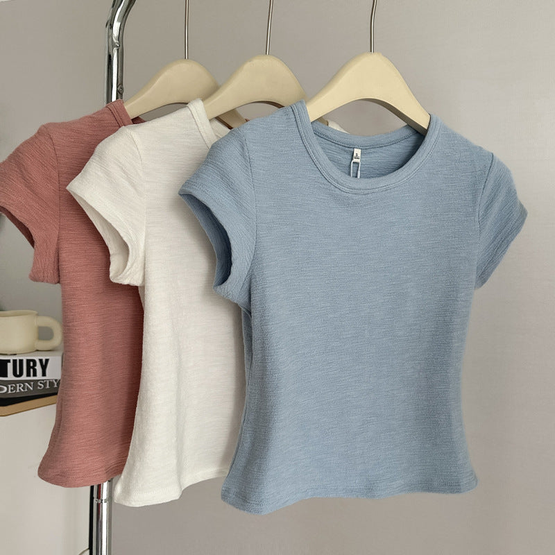 Femme Premium Kurzarm-Strick-T-Shirt Heidi-Mode