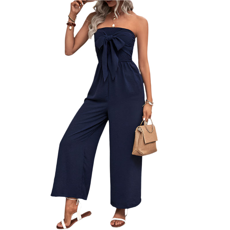 Colleen - Umschlagdesign und Jumpsuit mit elastischem Bund