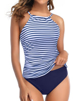 Damen Tankini-Oberteil mit elegantem Raffung und floralem Design Drune in Grau