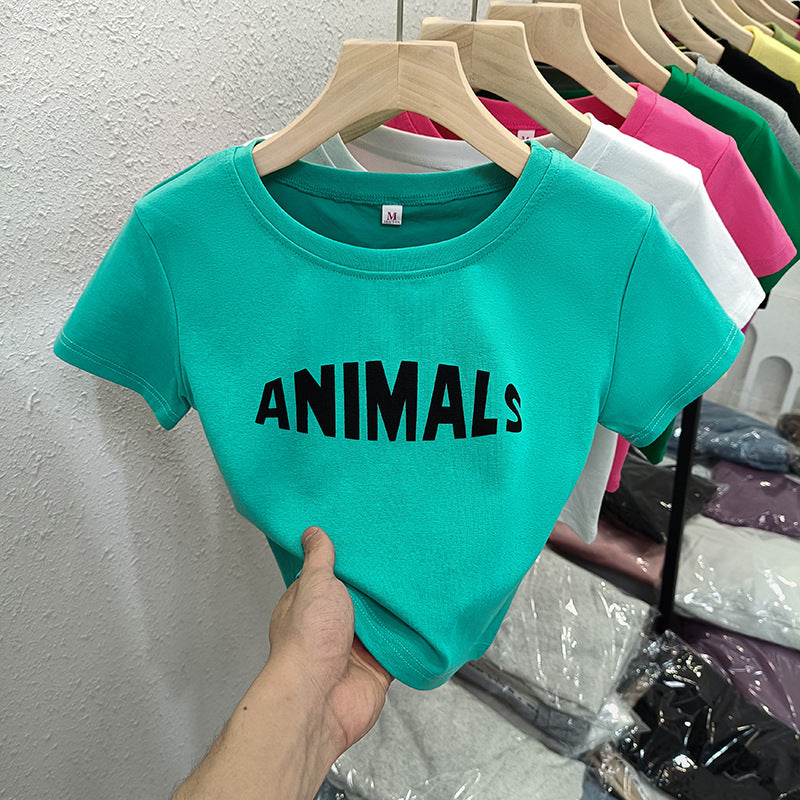 Femme Grafik T-Shirt mit fetter Typografie Heidi-Mode