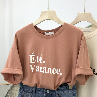 Femme Relaxed Fit Sommer Grafik T-Shirt Heidi-Mode