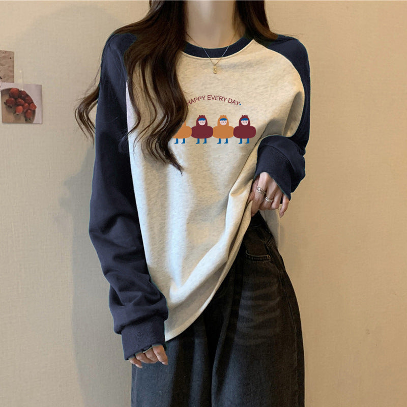 Femme Grafik Raglanärmelig Sweatshirt Heidi-Mode