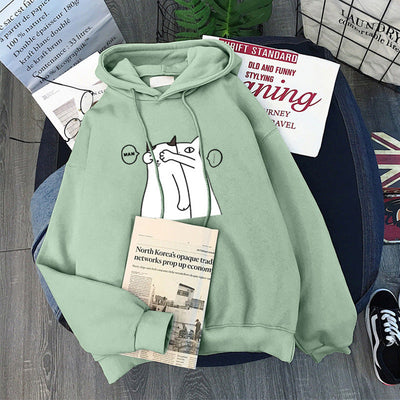Femme Grafik Gedruckter Kapuzen-Sweatshirt Heidi-Mode