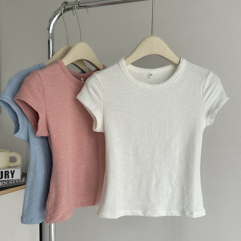 Femme Premium Kurzarm-Strick-T-Shirt Heidi-Mode