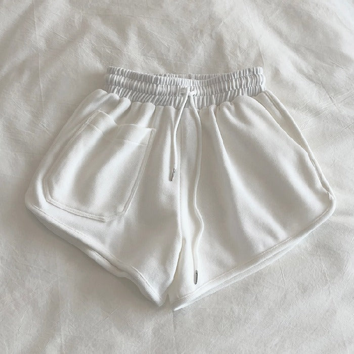 Femme Hochtaillierte Locker Sitzende Lounge Shorts Heidi-Mode